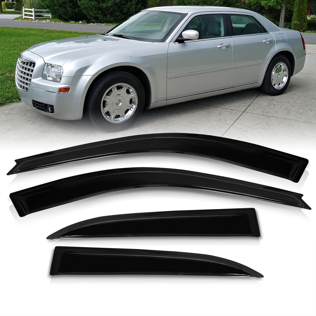 Chrysler 300 300C 2005-2010 / Magnum 2005-2008 4 Door Tape On Window Visors