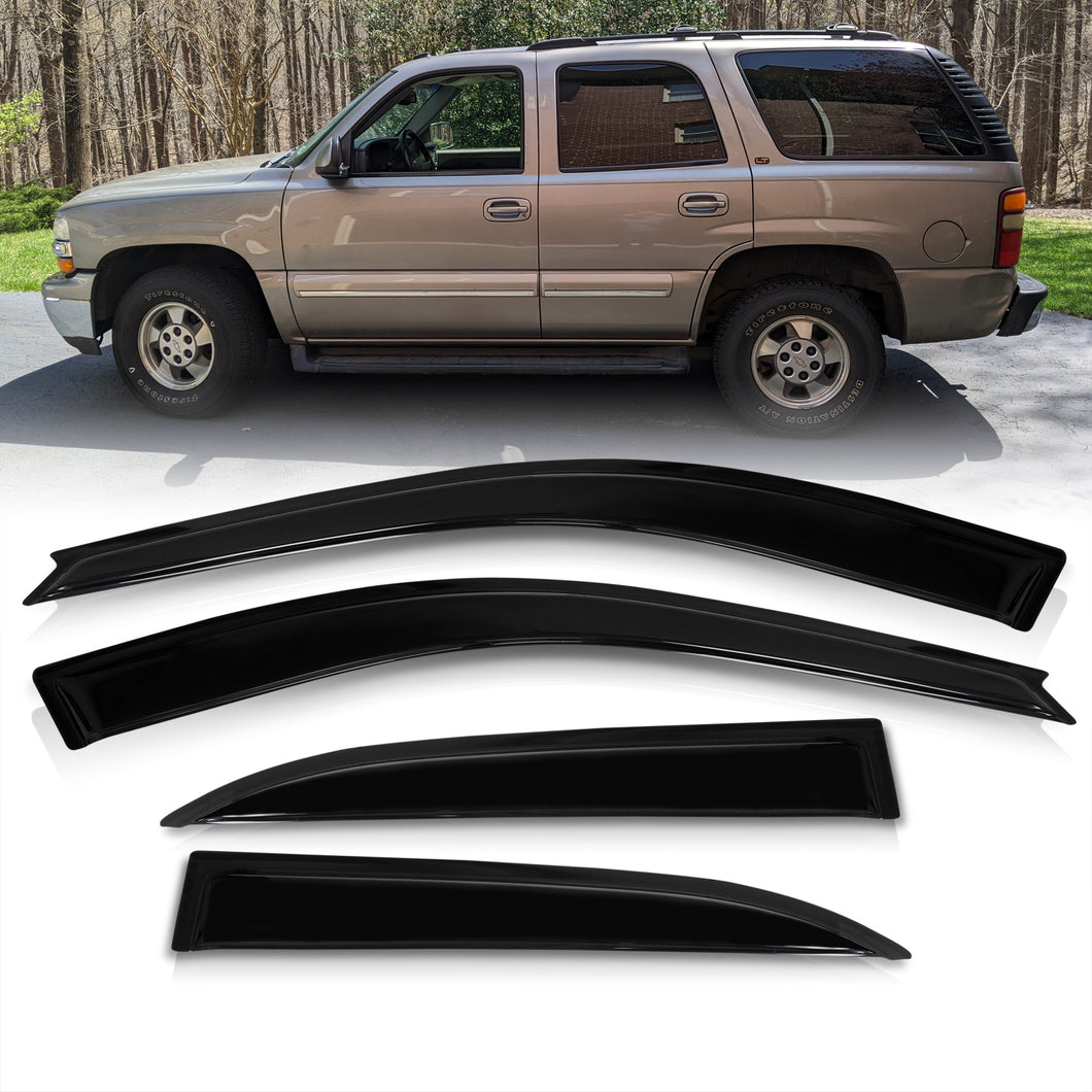 Cadillac Escalade ESV EXT 2002-2006 / Chevrolet Tahoe 2000-2006 / GMC Yukon 2000-2006 4 Door Tape On Window Visors