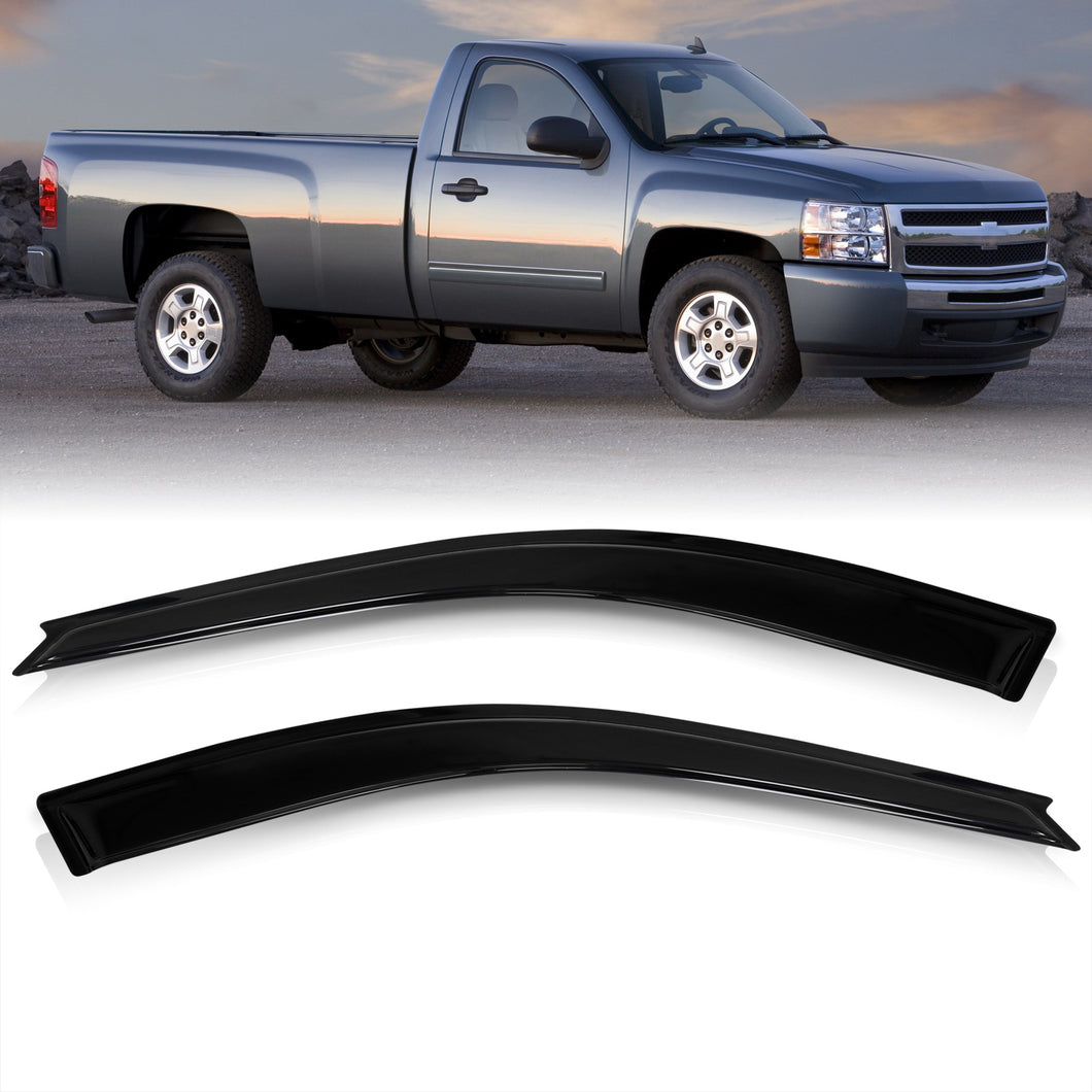 Chervolet Silverado 2007-2013 / GMC Sierra 2007-2013 Regular Cab 2 Door Tape On Window Visors