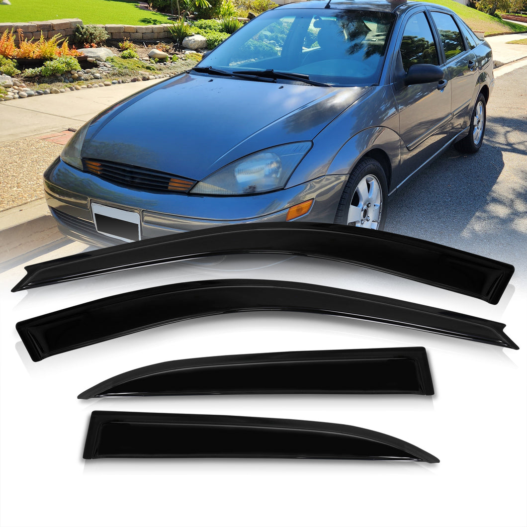 Ford Focus Sedan 2000-2007 4 Door Tape On Window Visors