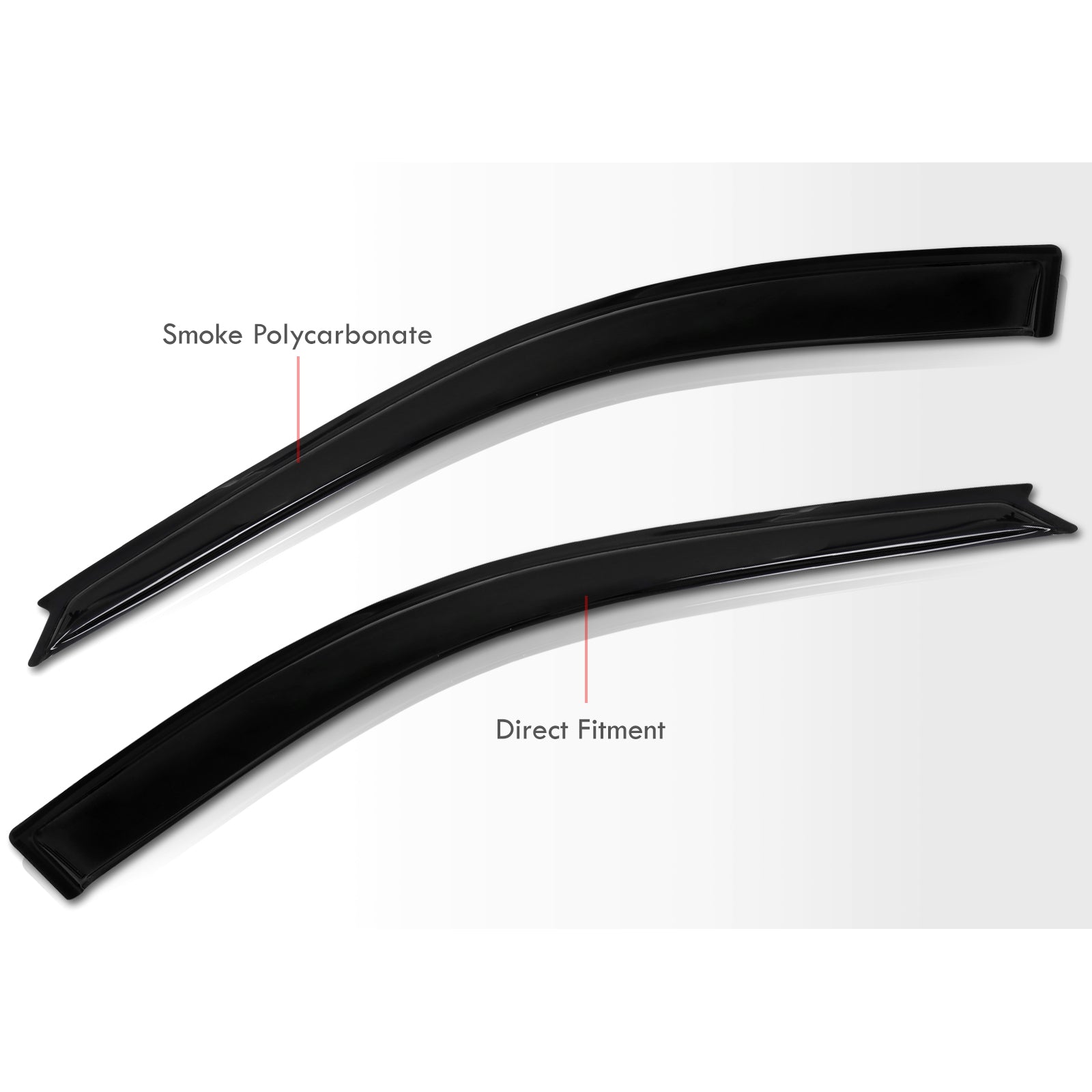 JDM Tape-On Window Visors For 1996-2000 Honda Civic 2/3 Door - Rain Deflectors