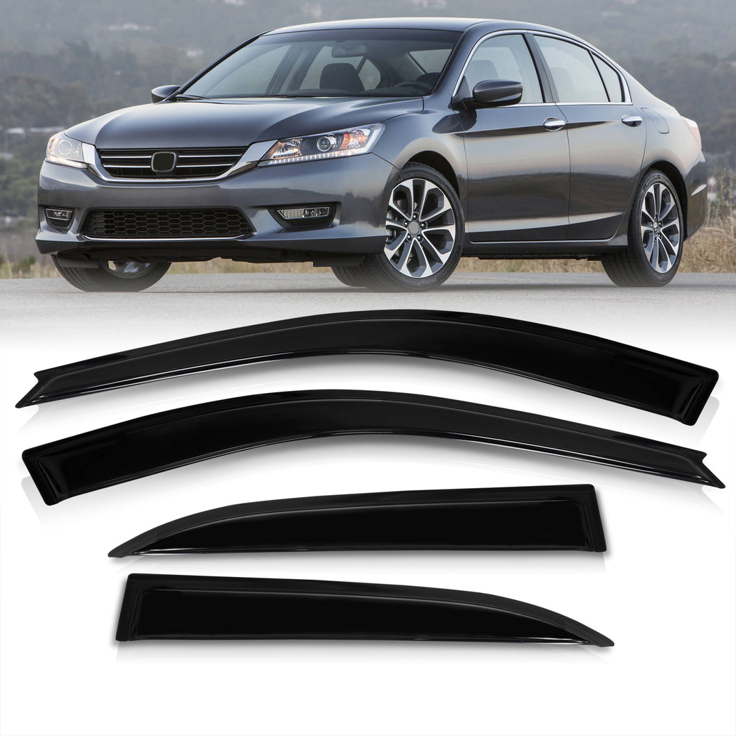 Honda Accord Sedan 2013-2017 4 Door Tape On Window Visors