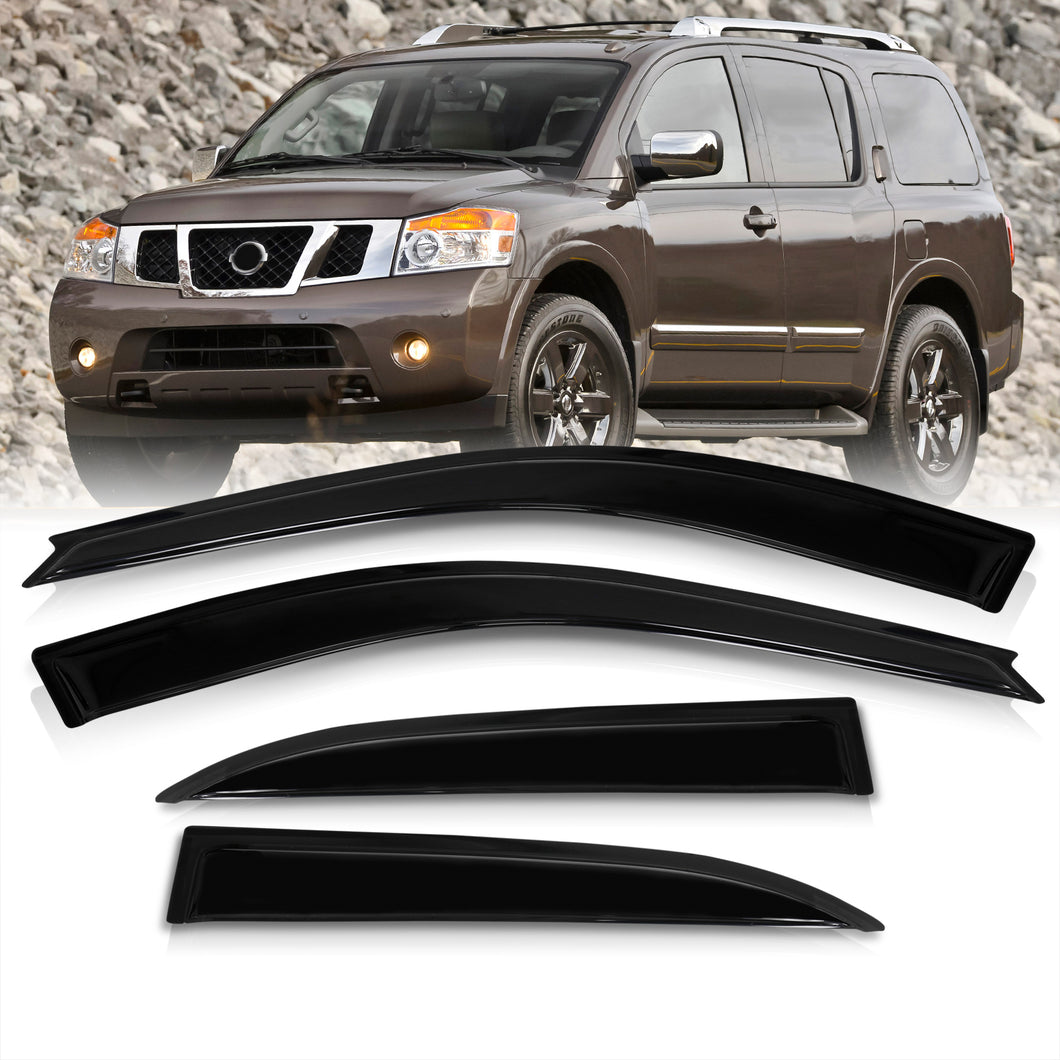 Infiniti QX56 2004-2010 / Nissan Armada 2005-2015 4 Door Tape On Window Visors