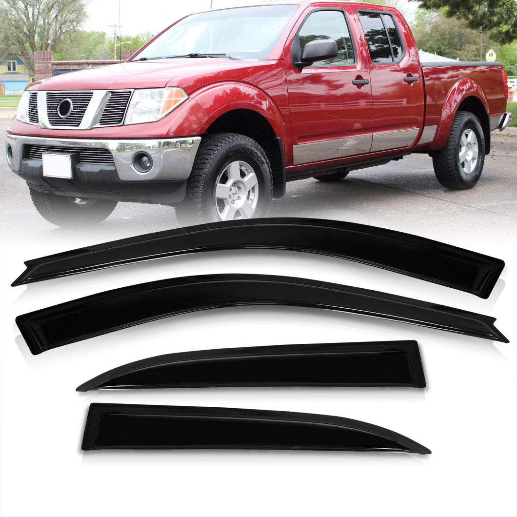 Nissan Frontier 2005-2020 Crew Cab 4 Door Tape On Window Visors