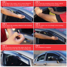 Load image into Gallery viewer, Toyota Tundra 2007-2021 Double Cab 4 Door Tape On Window Visors (Half Door 19.5&quot; Rear)
