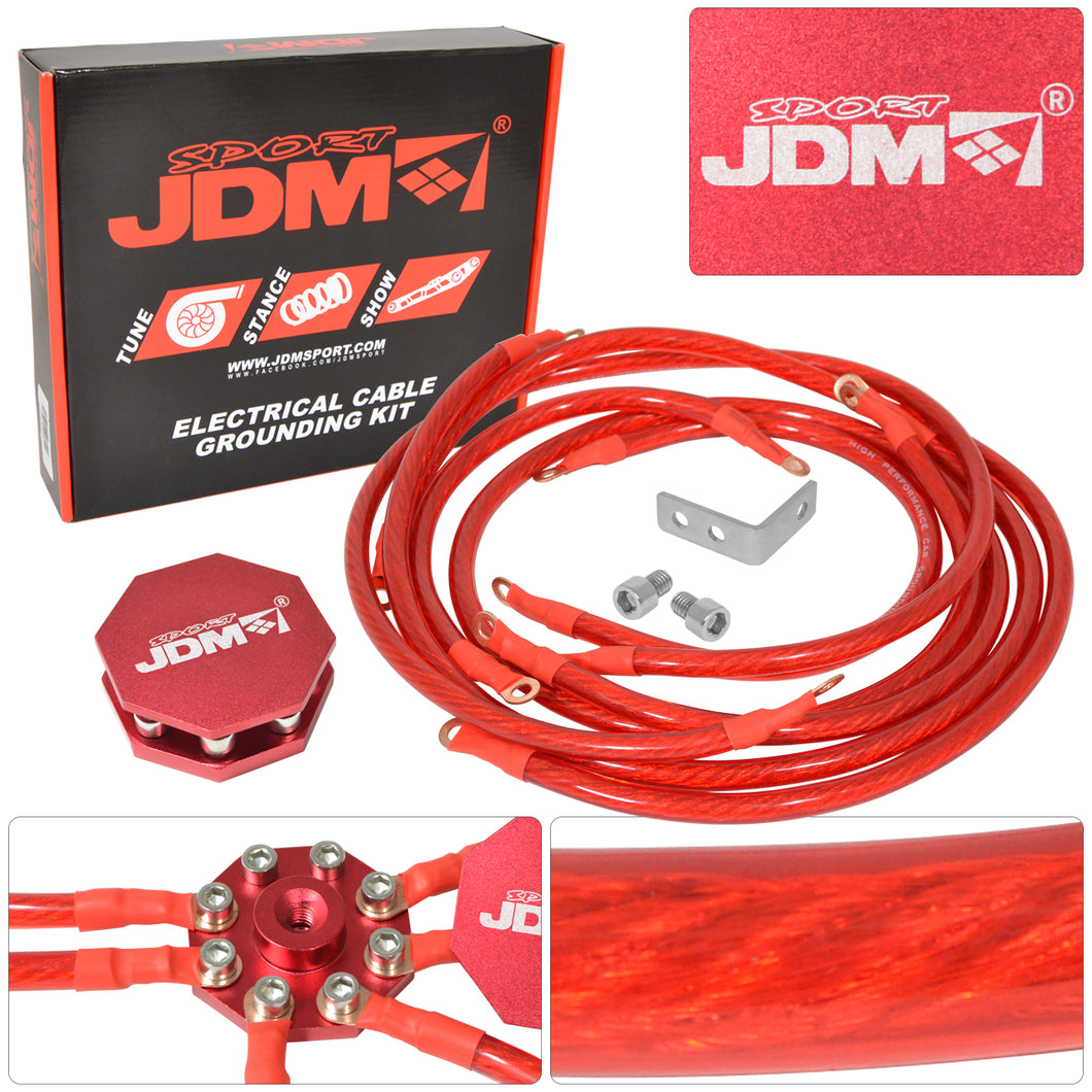 JDM Sport Universal Ground Wire Kit Red