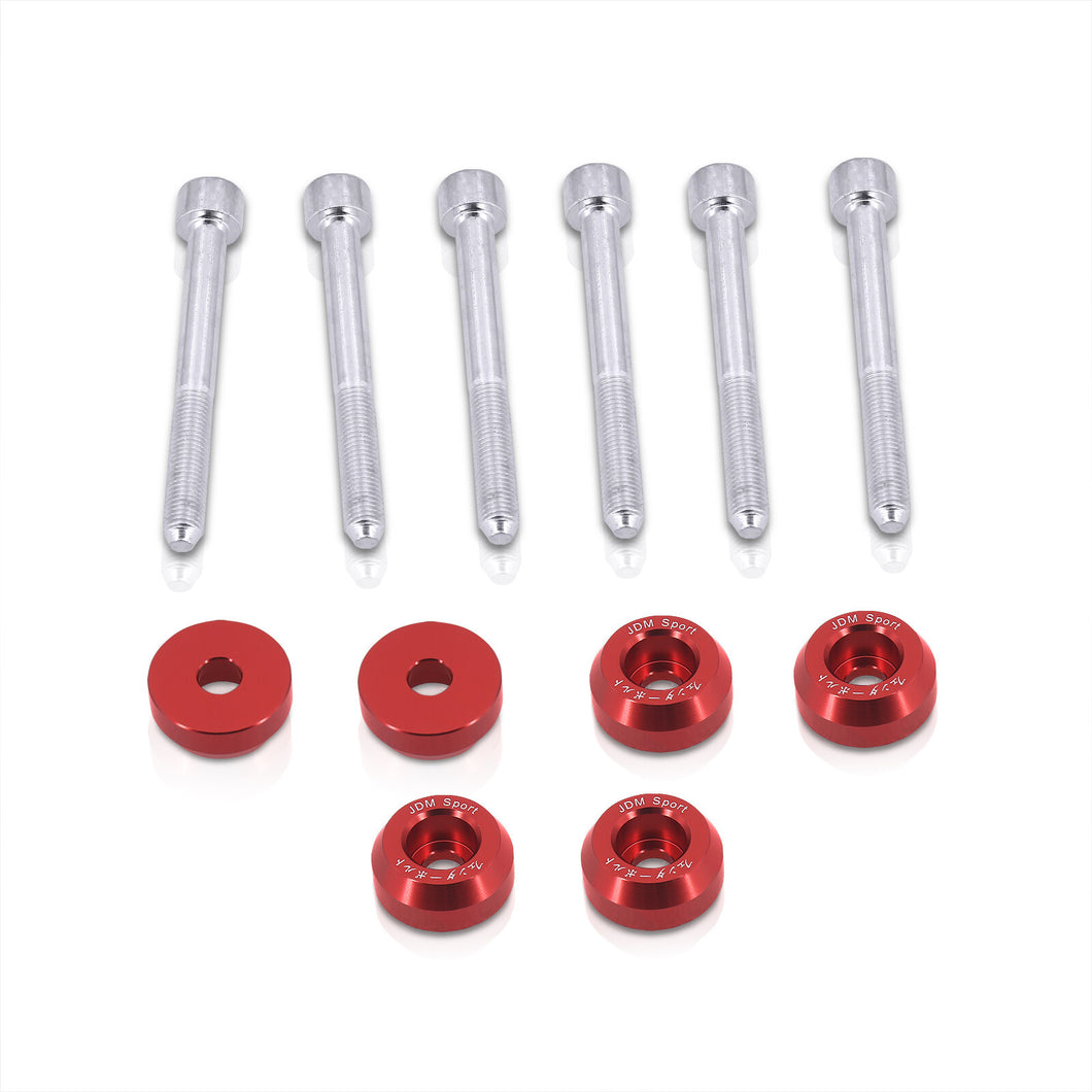JDM Sport Acura Integra 1990-2001 / Honda Civic 1988-2000 / CRX 1988-1991 / Del Sol 1993-1997 Rear Lower Control Arms Dress Up Washers Bolt Kit Red