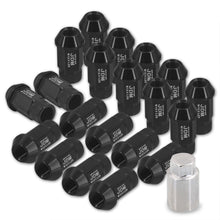 Load image into Gallery viewer, JDM Sport Universal 12 x 1.25 Lug Nuts Black (20 Pieces)
