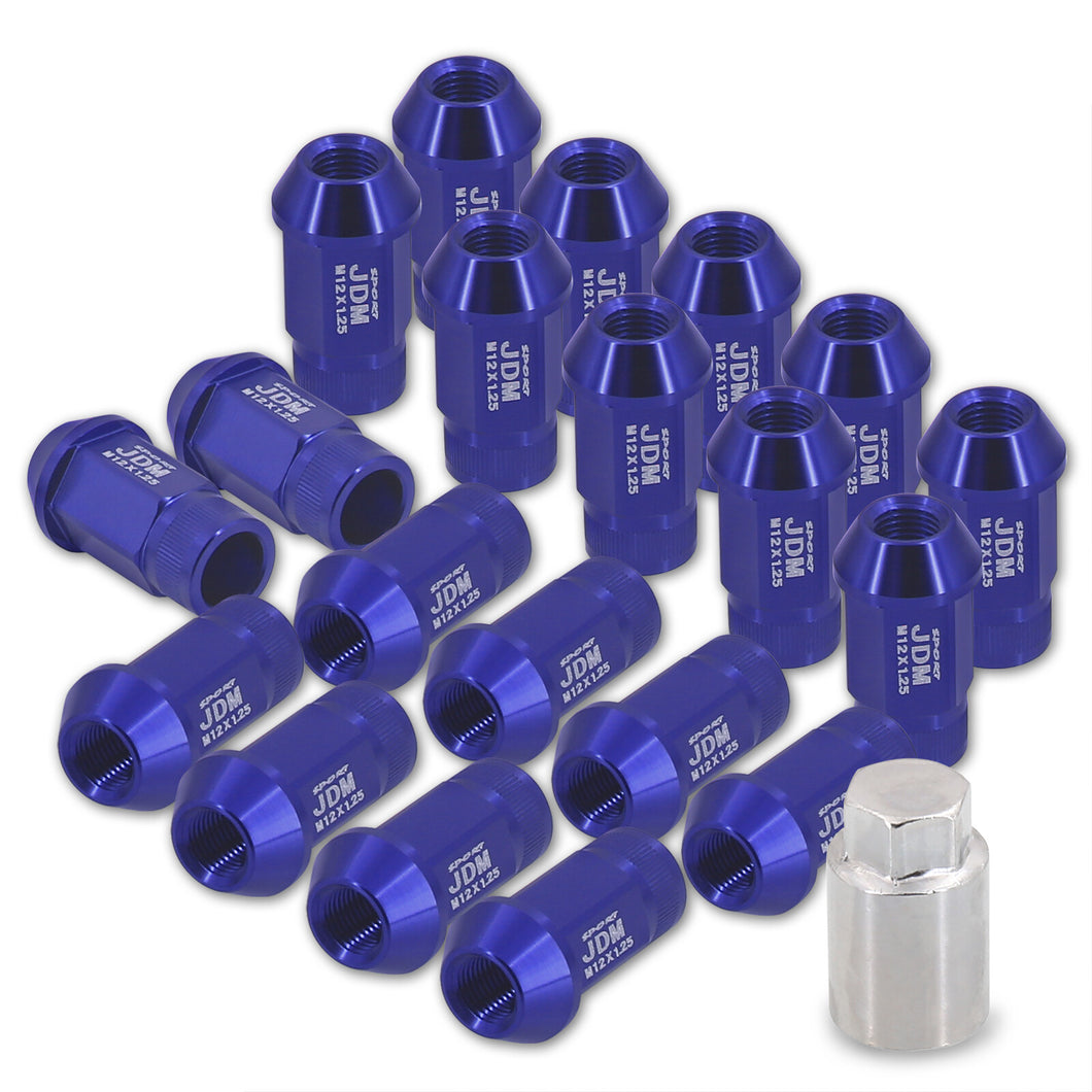 JDM Sport Universal 12 x 1.25 Lug Nuts Blue (20 Pieces)