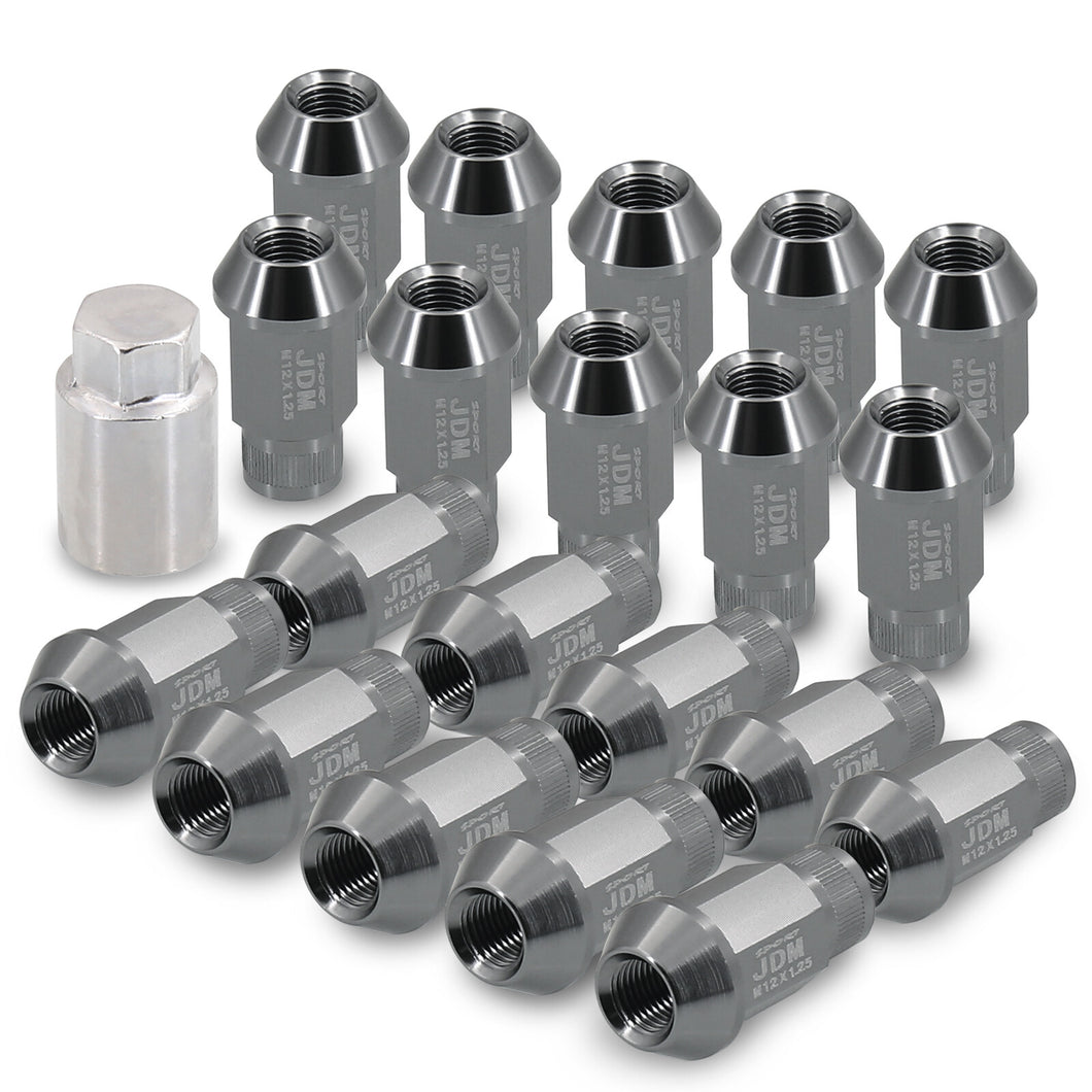 JDM Sport Universal 12 x 1.25 Lug Nuts Gunmetal (20 Pieces)