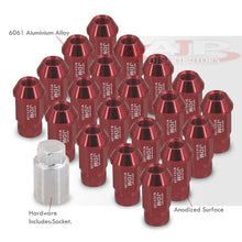 Load image into Gallery viewer, JDM Sport Universal 12 x 1.25 Lug Nuts Red (20 Pieces)
