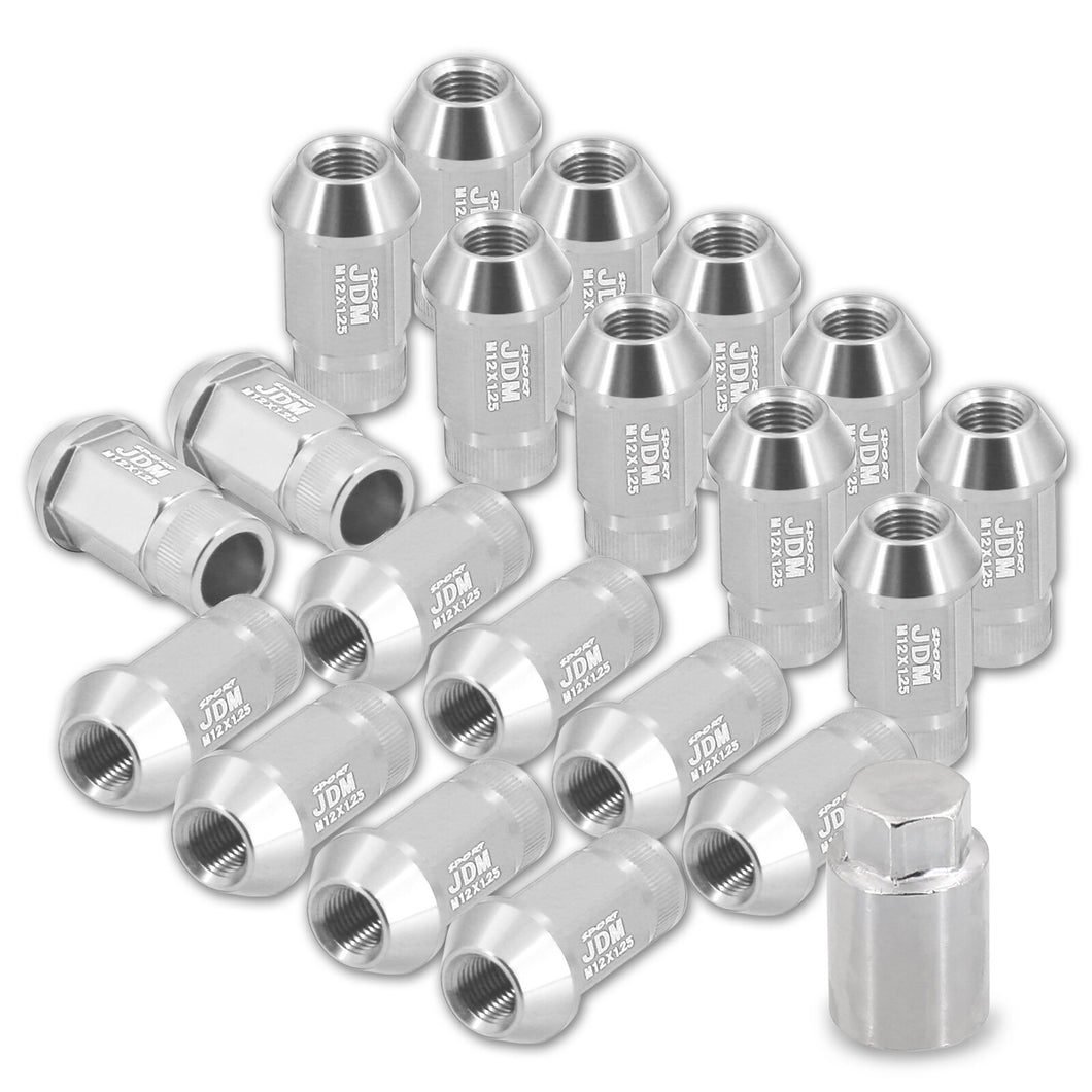 JDM Sport Universal 12 x 1.25 Lug Nuts Polished (20 Pieces)