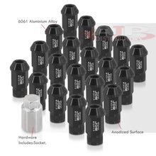 Load image into Gallery viewer, JDM Sport Universal 12 x 1.50 Lug Nuts Black (20 Pieces)
