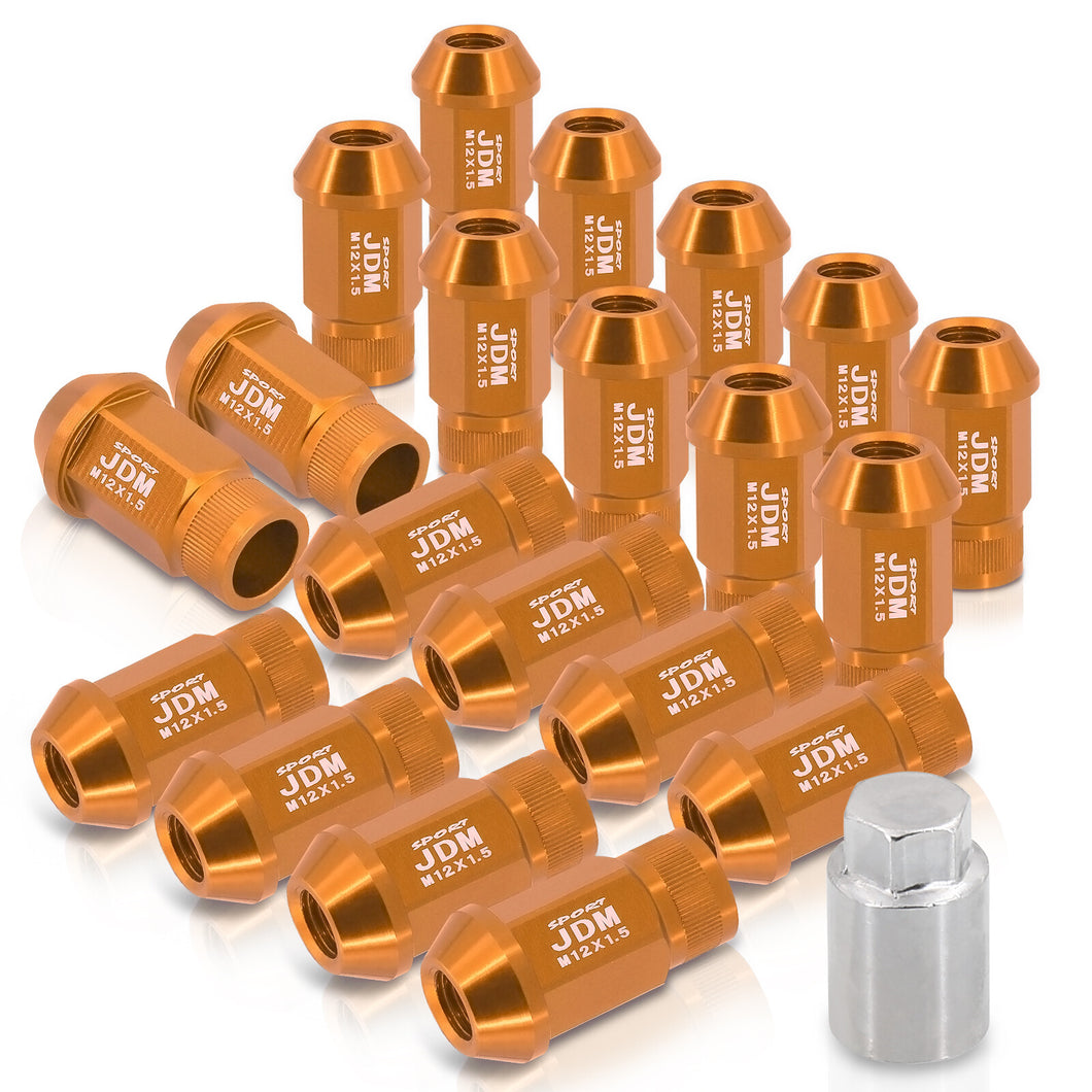 JDM Sport Universal 12 x 1.50 Lug Nuts Gold (20 Pieces)