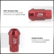 Load image into Gallery viewer, JDM Sport Universal 12 x 1.50 Lug Nuts Red (20 Pieces)
