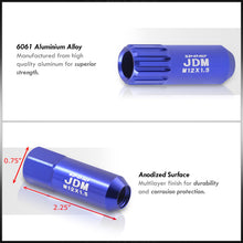 Load image into Gallery viewer, JDM Sport Universal 12 x 1.50 Extended Locking Lug Nuts Blue (20 Pieces) - 4 Pieces Locking Type Lug + Key
