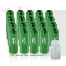Load image into Gallery viewer, JDM Sport Universal 12 x 1.50 Extended Locking Lug Nuts Green (20 Pieces) - 4 Pieces Locking Type Lug + Key
