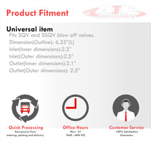 Load image into Gallery viewer, Universal 2.5&quot; SSQV / SSQ Flange Blow Off Valve BOV Adapter Pipe
