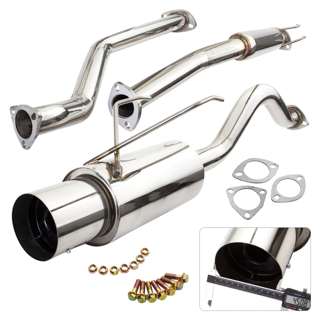 Honda Civic DX LX 2001-2005 N1 Style Stainless Steel Catback Exhaust System (Piping: 2.5