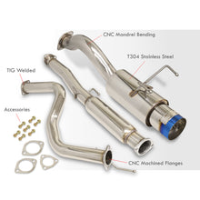 Load image into Gallery viewer, Honda Civic Hatchback 1992-1995 N1 Style Stainless Steel Catback Exhaust System Burnt Tip (Piping: 2.5&quot; / 65mm | Tip: 4.5&quot;)
