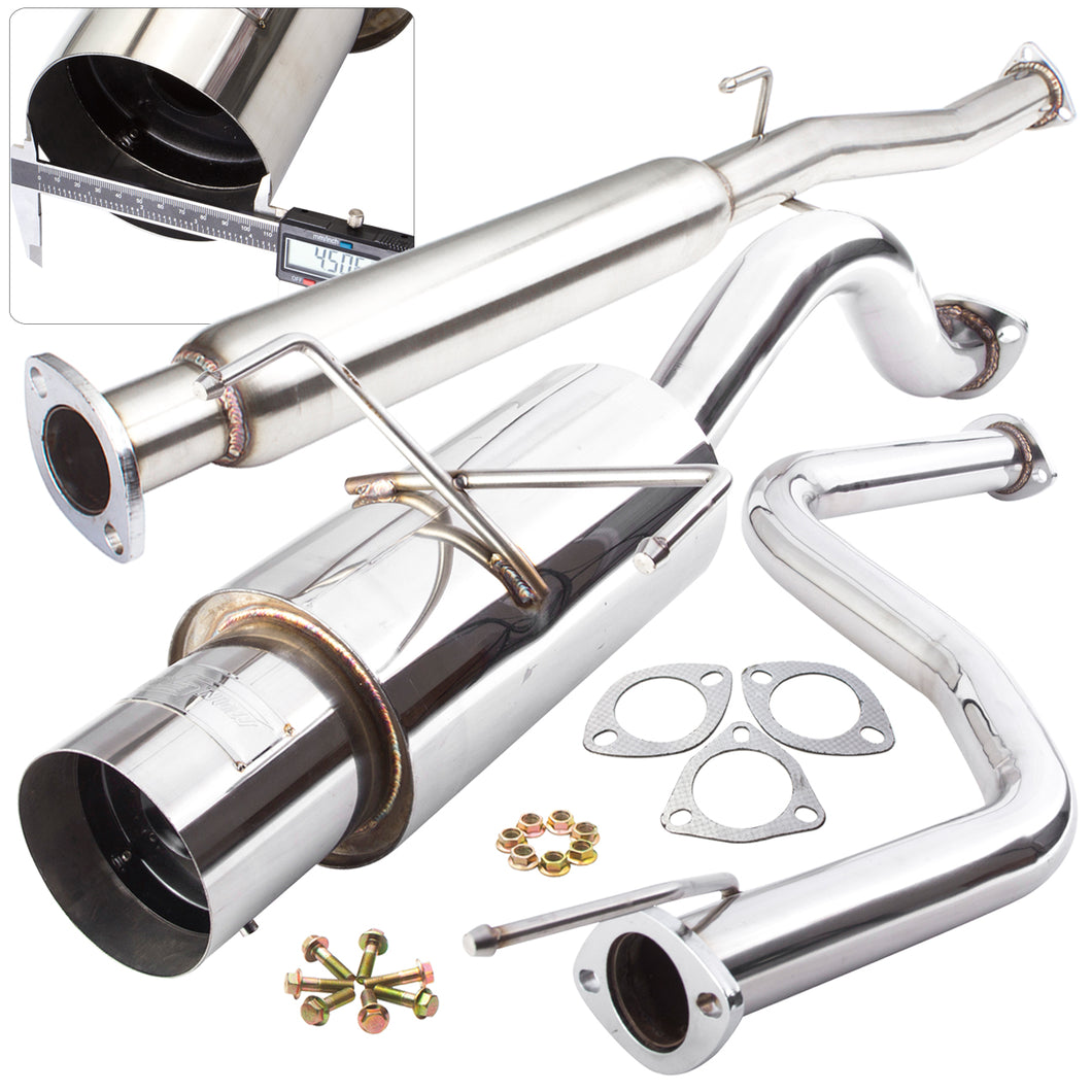 Honda Civic Hatchback 1992-1995 N1 Style Stainless Steel Catback Exhaust System (Piping: 2.5