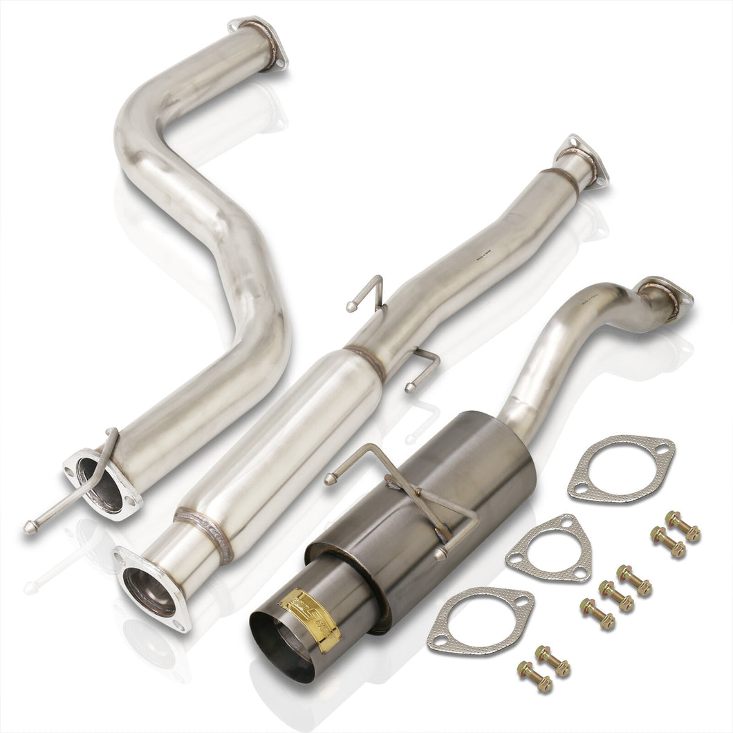 Honda Civic Hatchback 1996-2000 N1 Style Stainless Steel Catback Exhaust System Gunmetal (Piping: 2.5