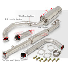 Load image into Gallery viewer, Mitsubishi Eclipse GS RS I4 2000-2005 N1 Style Stainless Steel Catback Exhaust System (Piping: 2.25&quot; / 58mm | Tip: 4.5&quot;)
