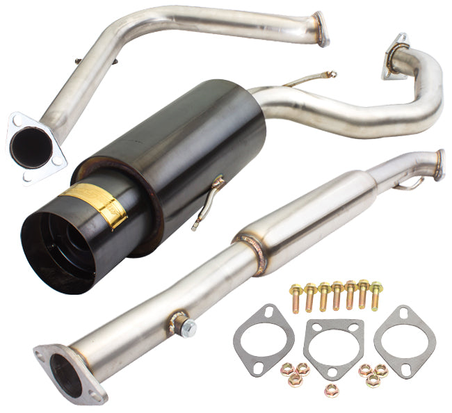 Mitsubishi Eclipse GS RS Non-Turbo 1995-1999 / Eagle Talon Non-Turbo 1995-1998 N1 Style Stainless Steel Catback Exhaust System Gunmetal (Piping: 2.5