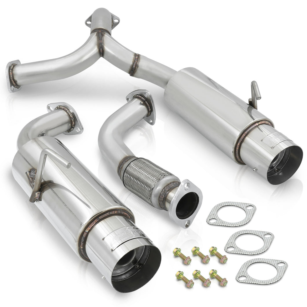 Toyota MR2 Non-Turbo 1990-1995 Dual Tip Stainless Steel Catback Exhaust System (Piping: 2.5