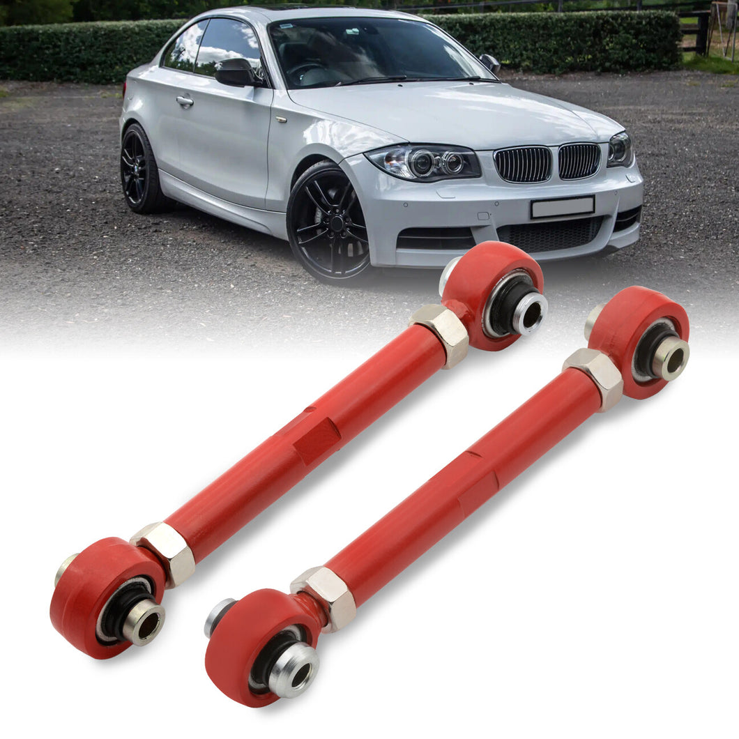 BMW 3 Series E90 E92 E93 RWD 2006-2011 / 1 Series E82 E88 RWD 2008-2013 Rear Control Arms Camber Kit Red (Will Not Fit M3 & 1M Models)