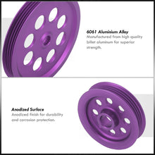 Load image into Gallery viewer, Nissan RB20 RB25 RB26 Underdrive Crank Pulley Purple
