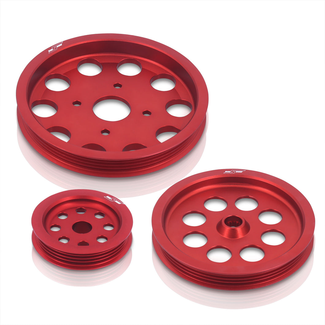 Nissan RB20 RB25 RB26 Underdrive Crank Pulley Red