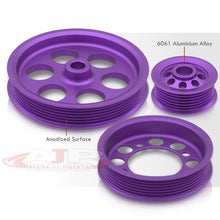 Load image into Gallery viewer, Toyota Supra 3.0L I6 Twin Turbo 1993-1998 Underdrive Crank Pulley Purple
