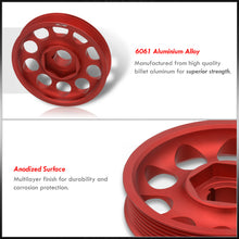 Load image into Gallery viewer, Acura Honda K-Series K20 K24 Underdrive Crank Pulley Red
