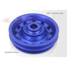 Load image into Gallery viewer, Honda Civic 1988-2000 / CRX 1988-1991 / Del Sol 1993-1997 D-Series D15 D16 Underdrive Crank Pulley Blue
