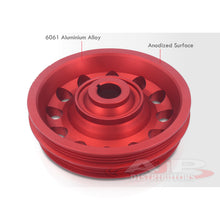Load image into Gallery viewer, Honda Civic 1988-2000 / CRX 1988-1991 / Del Sol 1993-1997 D-Series D15 D16 Underdrive Crank Pulley Red
