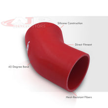 Load image into Gallery viewer, 2.5&quot; 45 Degree Silicone Coupler Red

