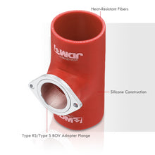 Load image into Gallery viewer, 2.5&quot; Greddy Style Blow Off Valve Adapter Silicone Coupler Red
