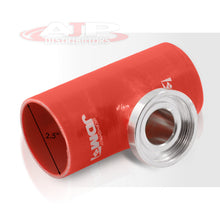 Load image into Gallery viewer, 2.5&quot; HKS Style Blow Off Valve Adapter Silicone Coupler Red
