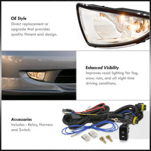 Load image into Gallery viewer, Honda Civic 2004-2005 Front Fog Lights Clear Len (Includes Switch &amp; Wiring Harness)
