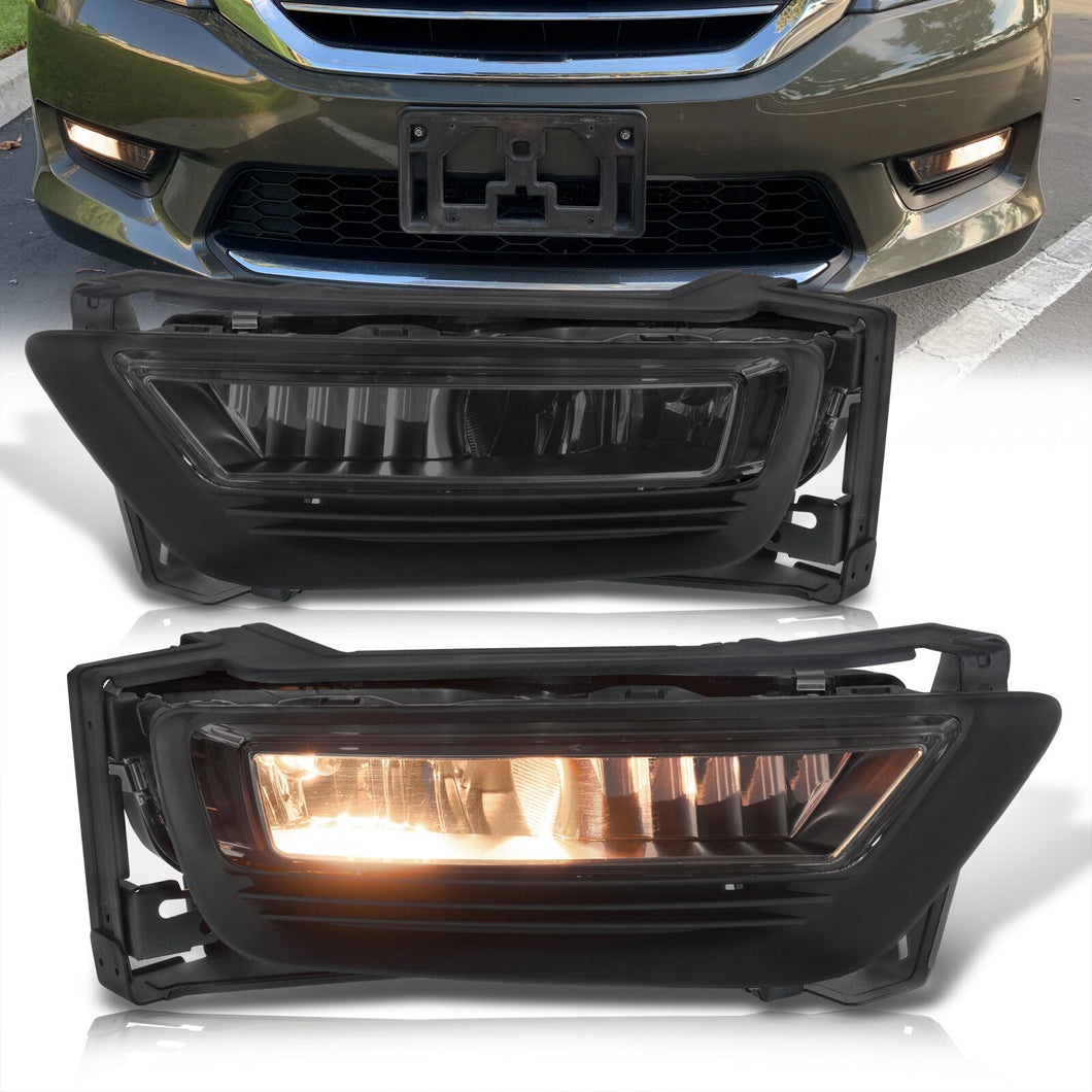Honda Accord 4DR 2013-2015 Front Fog Lights Smoked Len (Includes Switch & Wiring Harness)
