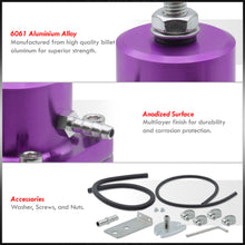 Load image into Gallery viewer, Universal Jdm Anodized Purple 0 To 140 Psi Fuel Pressure Regulator With Gauge
