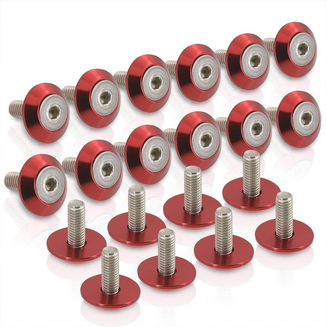 Universal M6 Fender Washer Kit Red (20-Pieces)