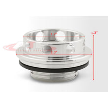 Load image into Gallery viewer, Toyota Aluminum Round Circle Hole Style Oil Cap Silver
