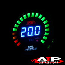 Load image into Gallery viewer, Universal JDM Sport 2" / 52mm LED Digital Oil Pressure Gauge
