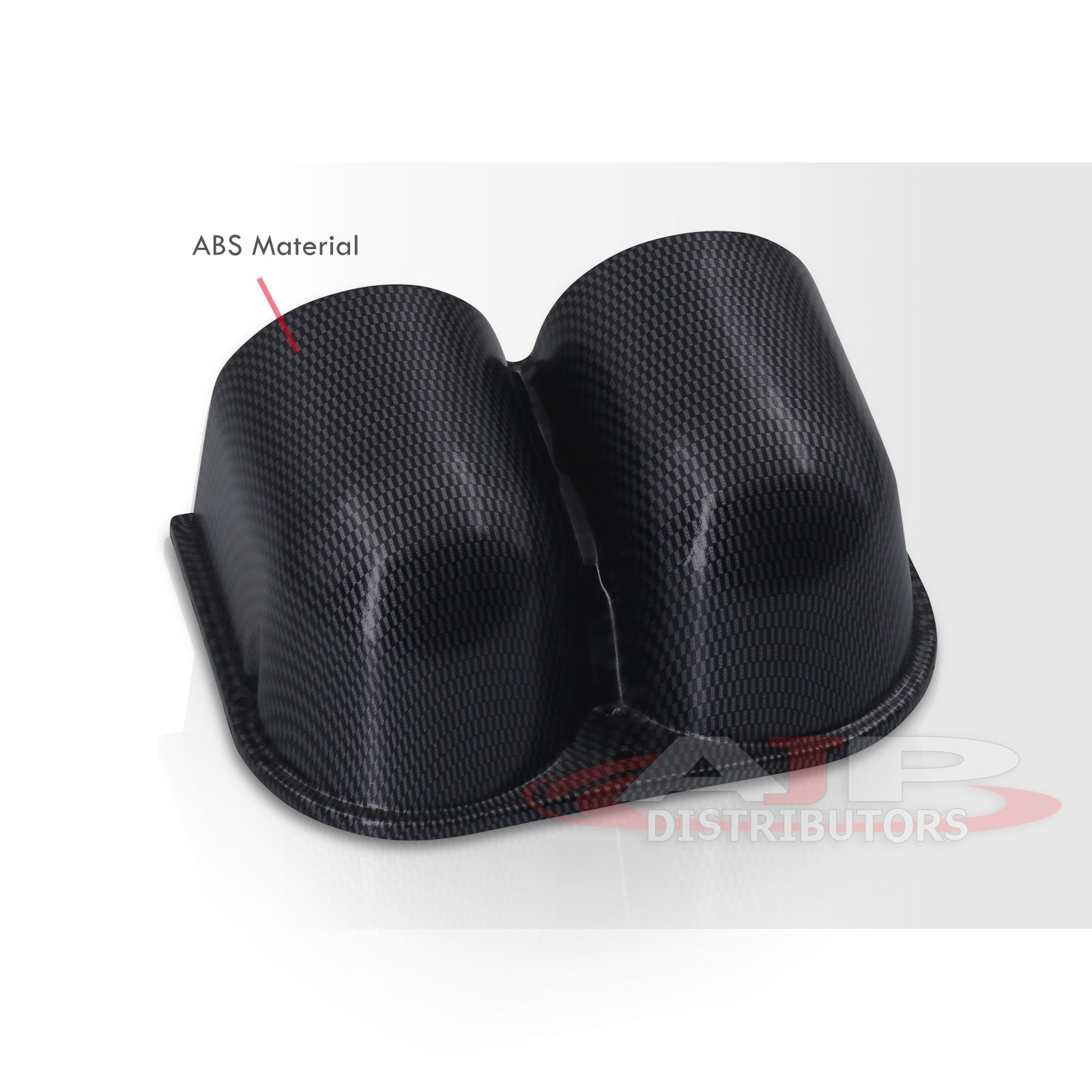 thumbnail image 2 of 52mm Dual Dashboard Gauge Holder Pod – 2” Hole Meter Mount – Carbon Fiber Pattern 2 of 5