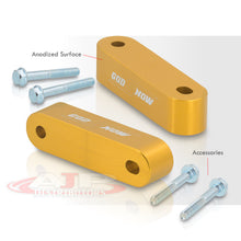 Load image into Gallery viewer, Acura Honda 22mm Aluminum Hood Riser Spacer Gold
