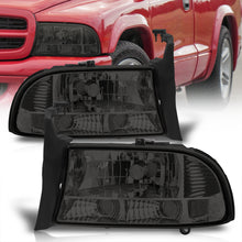 Load image into Gallery viewer, Dodge Dakota 1997-2004 / Durango 1998-2003 1 Piece Style Headlights + Bumpers Chrome Housing Smoke Len Clear Reflector
