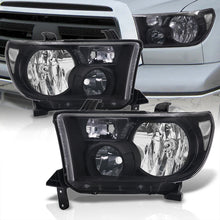 Load image into Gallery viewer, Toyota Tundra 2007-2013 / Sequoia 2008-2017 Factory Style Headlights Black Housing Clear Len Clear Reflector

