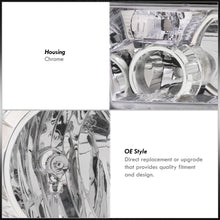 Load image into Gallery viewer, Toyota Tundra 2007-2013 / Sequoia 2008-2017 Factory Style Headlights Chrome Housing Clear Len Amber Reflector
